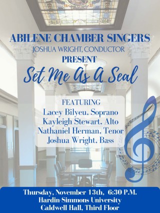 Abilene Chamber Singers present​“Set Me As A Seal”
